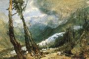 Joseph Mallord William Turner Glacier and source of the Avyron, Chamonix oil painting artist